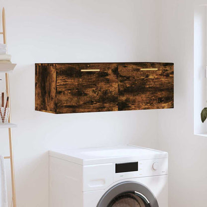 vidaXL Meuble haut mural chêne fumé 100x36,5x35 cm bois d'ingénierie