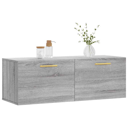 vidaXL Wandschrank Grau Sonoma 100x36,5x35 cm Holzwerkstoff