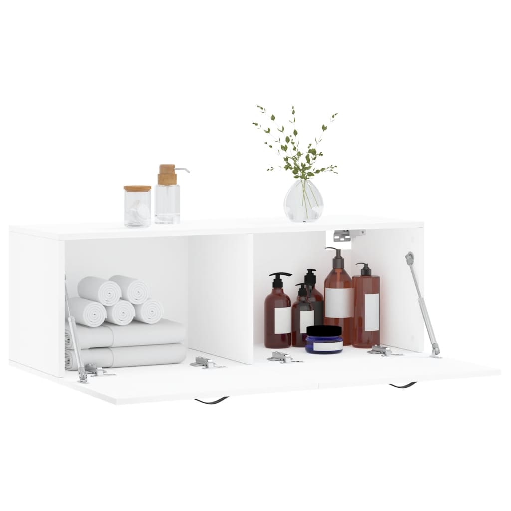 vidaXL Armoire murale blanc 100x36,5x35 cm Aggloméré