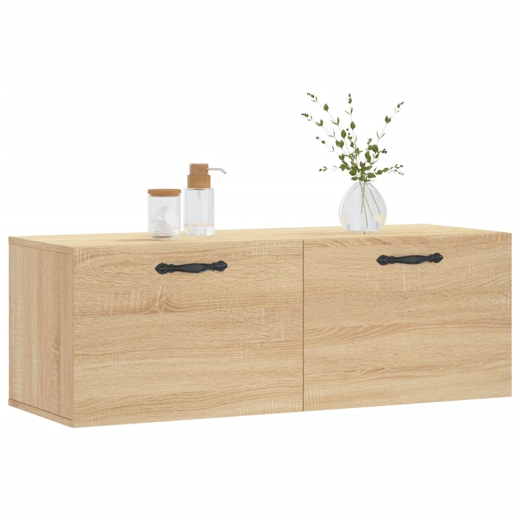 vidaXL Armoire murale chêne sonoma 100x36,5x35 cm Aggloméré