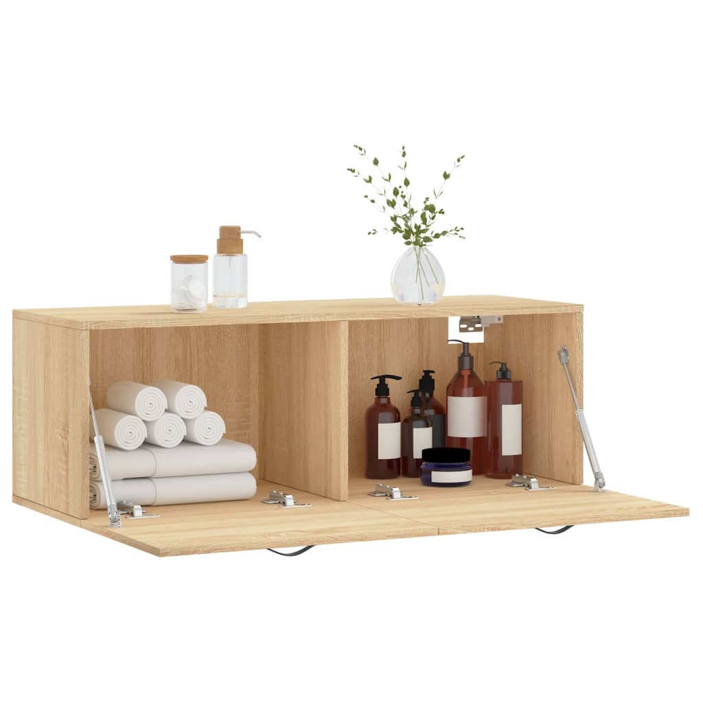 vidaXL Armoire murale chêne sonoma 100x36,5x35 cm Aggloméré