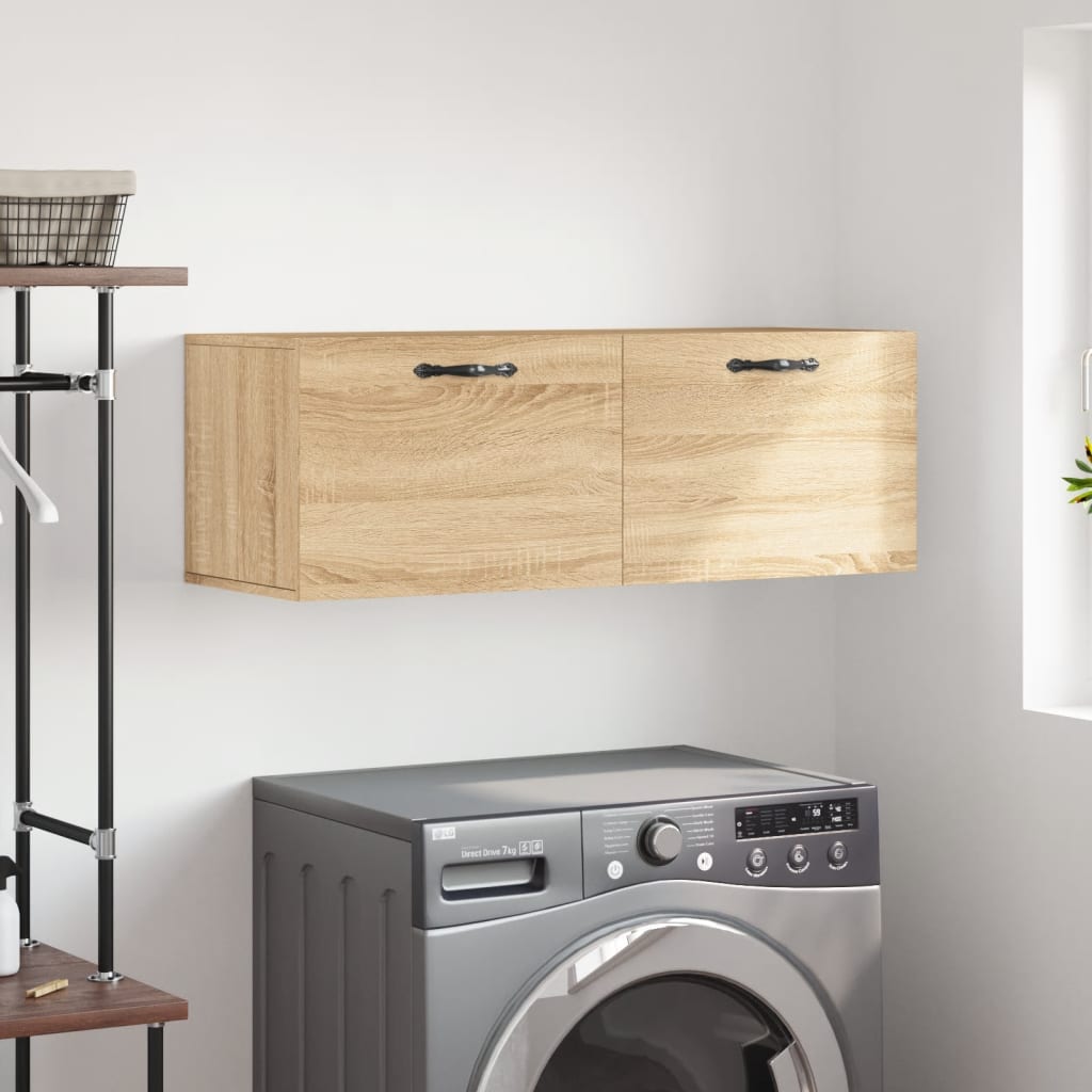 vidaXL Armoire murale chêne sonoma 100x36,5x35 cm Aggloméré