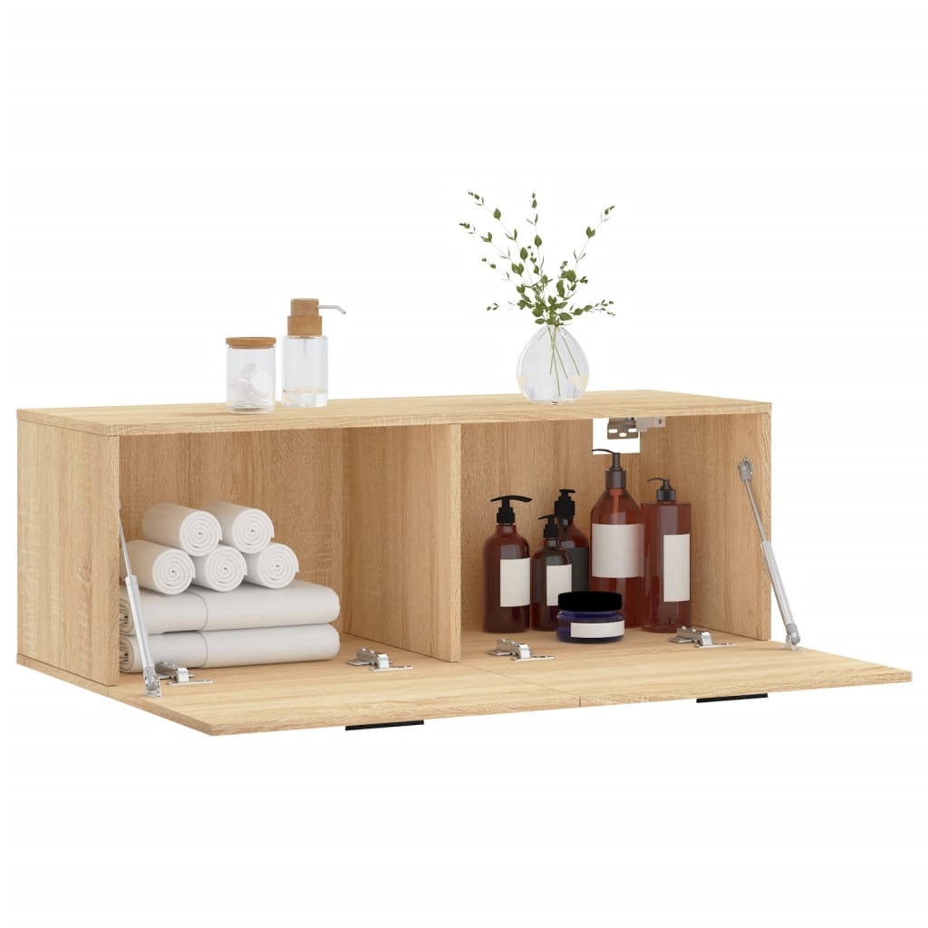 vidaXL Wandschrank Sonoma-Eiche 100x36,5x35 cm Holzwerkstoff