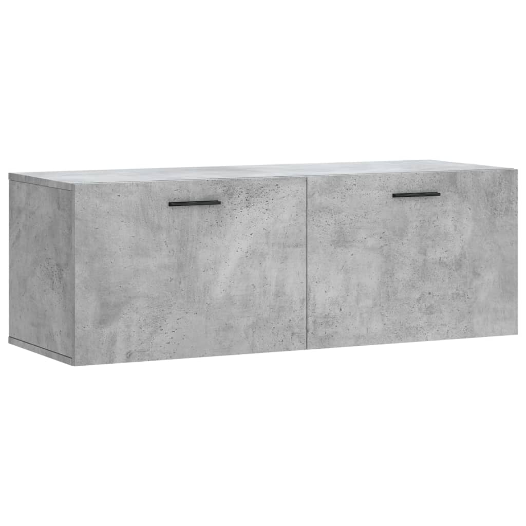 vidaXL Armoire murale gris béton 100x36,5x35 cm Aggloméré