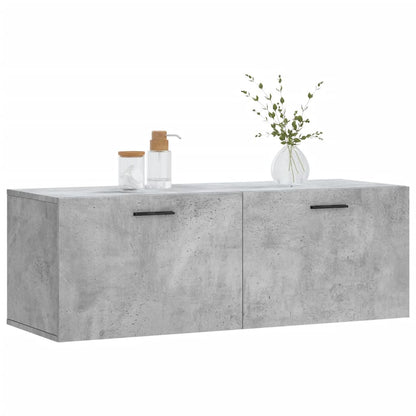 vidaXL Armoire murale gris béton 100x36,5x35 cm Aggloméré