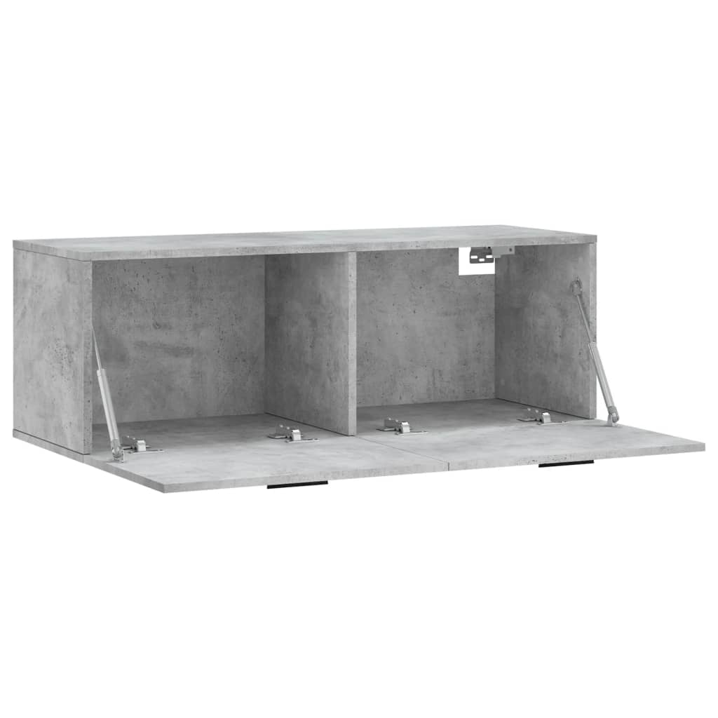 vidaXL Armoire murale gris béton 100x36,5x35 cm Aggloméré