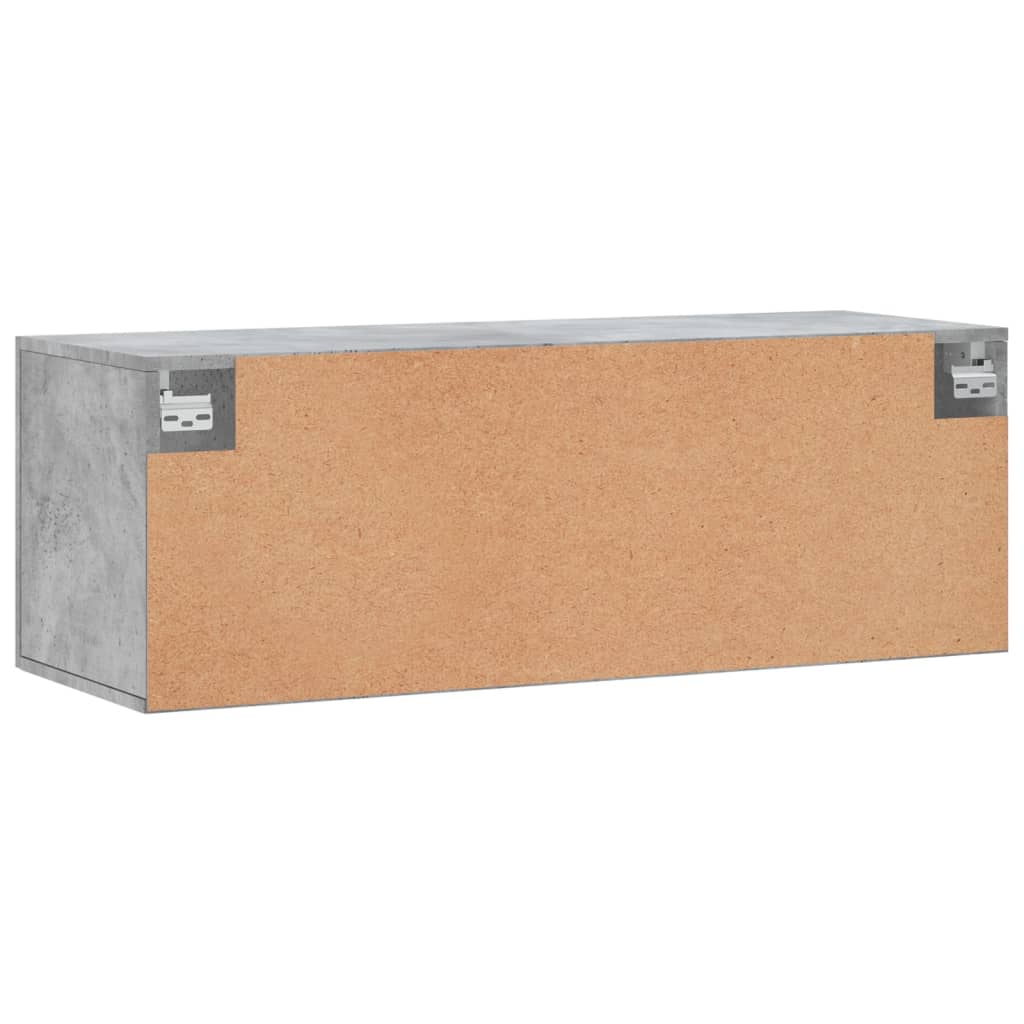 vidaXL Armoire murale gris béton 100x36,5x35 cm Aggloméré