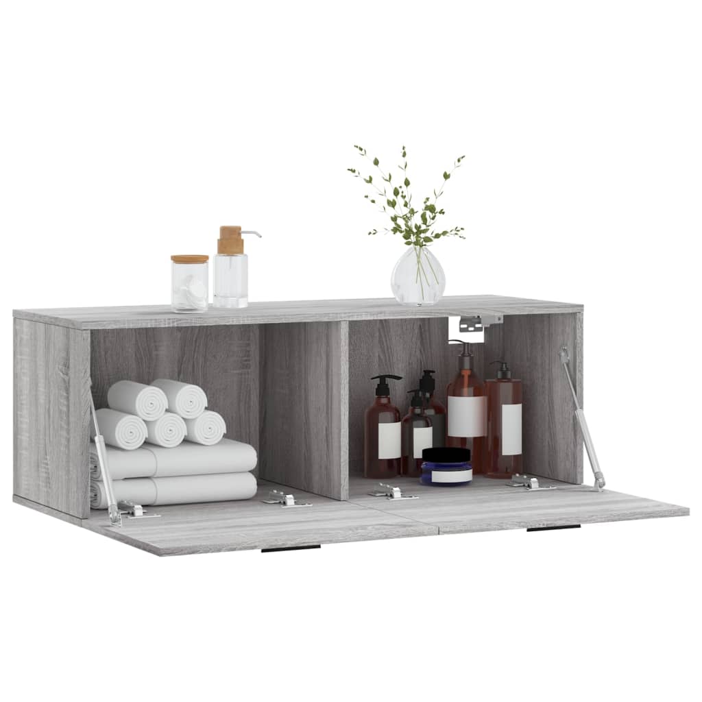 vidaXL Armoire murale gris Sonoma 100x36,5x35 cm Aggloméré