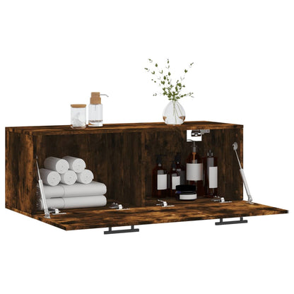 vidaXL Wandschrank Räuchereiche 100x36,5x35 cm Holzwerkstoff