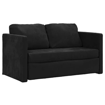 vidaXL Canapé de sol convertible noir 122x204x55 cm velours