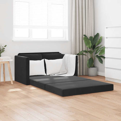vidaXL Canapé de sol convertible noir 122x204x55 cm velours