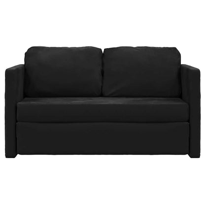 vidaXL Canapé de sol convertible noir 122x204x55 cm velours
