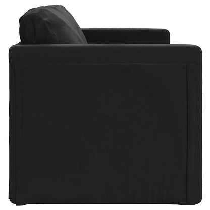 vidaXL Canapé de sol convertible noir 122x204x55 cm velours