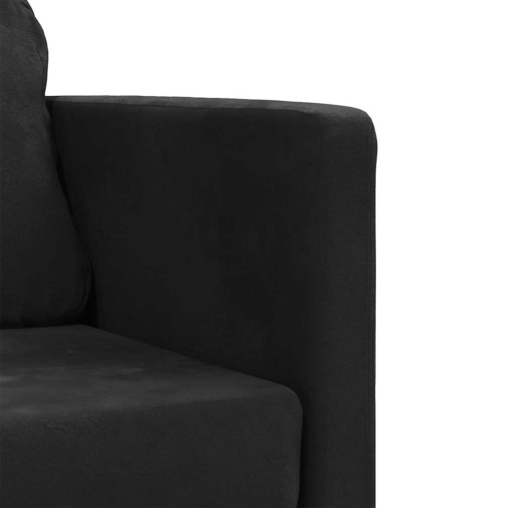 vidaXL Canapé de sol convertible noir 122x204x55 cm velours