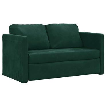 vidaXL Bodensofa mit Schlaffunktion Dunkelgrün 122x204x55 cm Samt