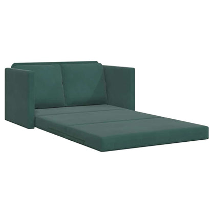 vidaXL Bodensofa mit Schlaffunktion Dunkelgrün 122x204x55 cm Samt