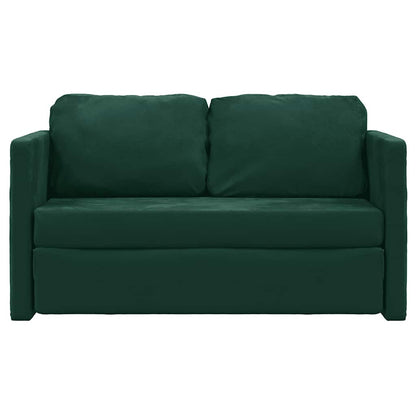 vidaXL Bodensofa mit Schlaffunktion Dunkelgrün 122x204x55 cm Samt