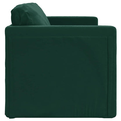 vidaXL Bodensofa mit Schlaffunktion Dunkelgrün 122x204x55 cm Samt