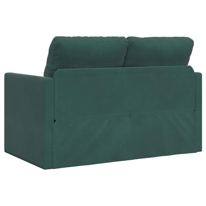 vidaXL Bodensofa mit Schlaffunktion Dunkelgrün 122x204x55 cm Samt