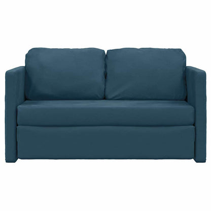 vidaXL Bodensofa mit Schlaffunktion Blau 122x204x55 cm Samt