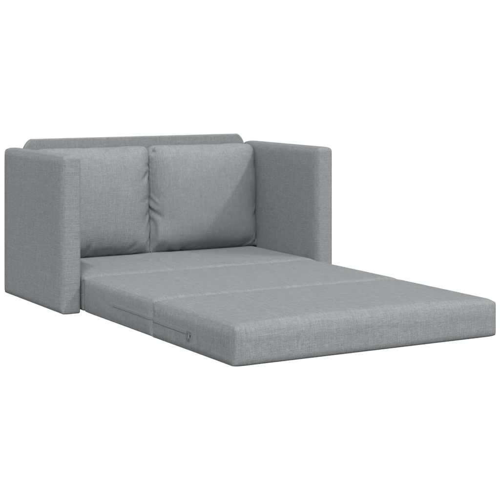 vidaXL Canapé de sol convertible gris clair 112x174x55 cm Tissu