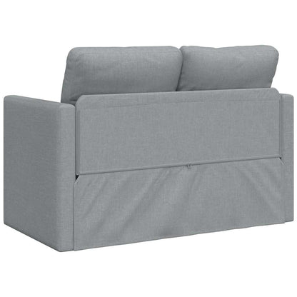 Bodensofa mit Schlaffunktion Hellgrau 112x174x55 cm Stoff