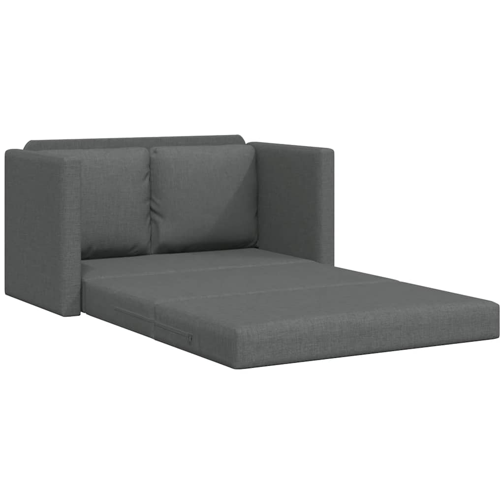 vidaXL Bodensofa mit Schlaffunktion Dunkelgrau 112x174x55 cm Stoff