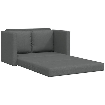 vidaXL Bodensofa mit Schlaffunktion Dunkelgrau 112x174x55 cm Stoff
