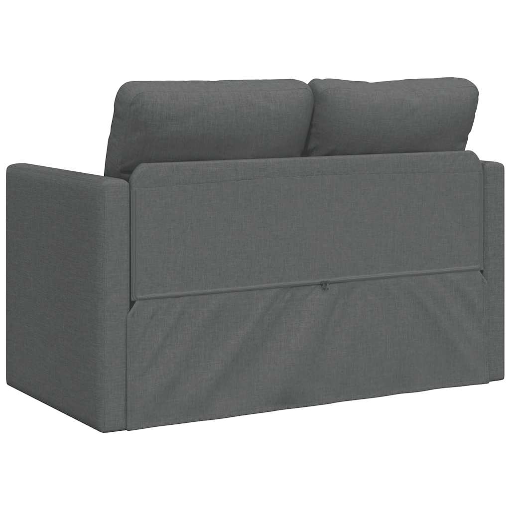 vidaXL Bodensofa mit Schlaffunktion Dunkelgrau 112x174x55 cm Stoff
