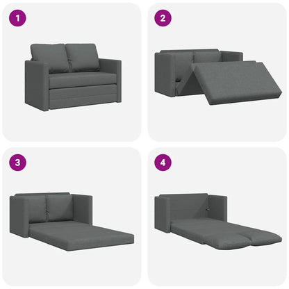 vidaXL Bodensofa mit Schlaffunktion Dunkelgrau 112x174x55 cm Stoff