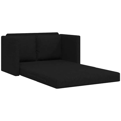 vidaXL Bodensofa mit Schlaffunktion Schwarz 112x174x55 cm Stoff
