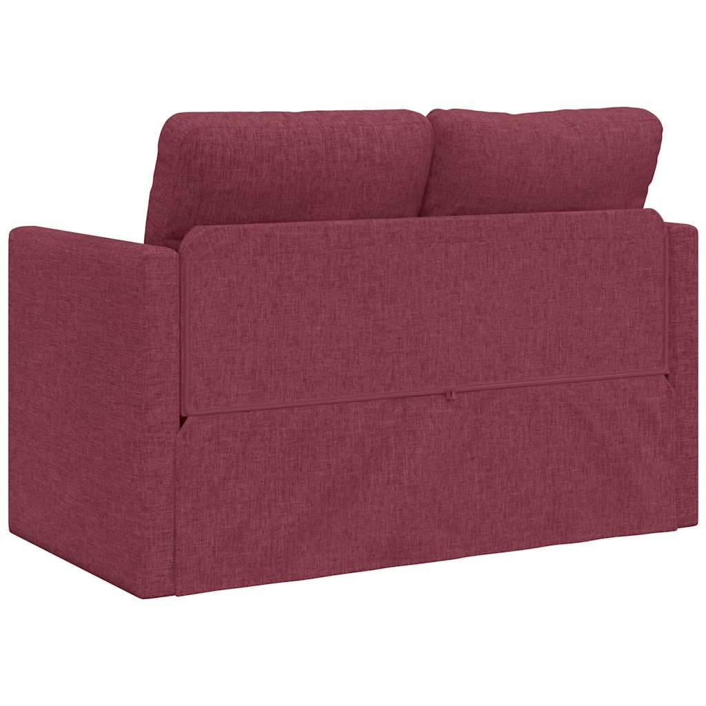 vidaXL Bodensofa mit Schlaffunktion Weinrot 112x174x55 cm Stoff