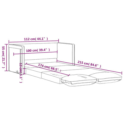 vidaXL Bodensofa mit Schlaffunktion Dunkelgrün 112x174x55 cm Stoff