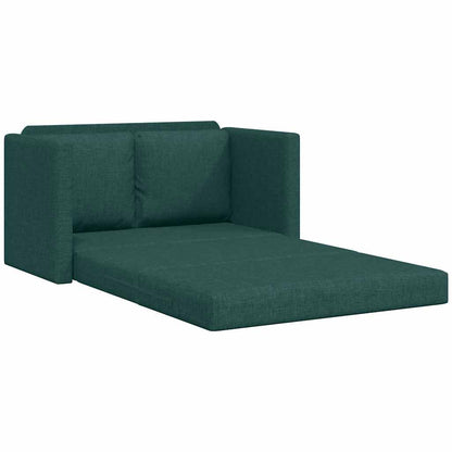 vidaXL Bodensofa mit Schlaffunktion Dunkelgrün 112x174x55 cm Stoff