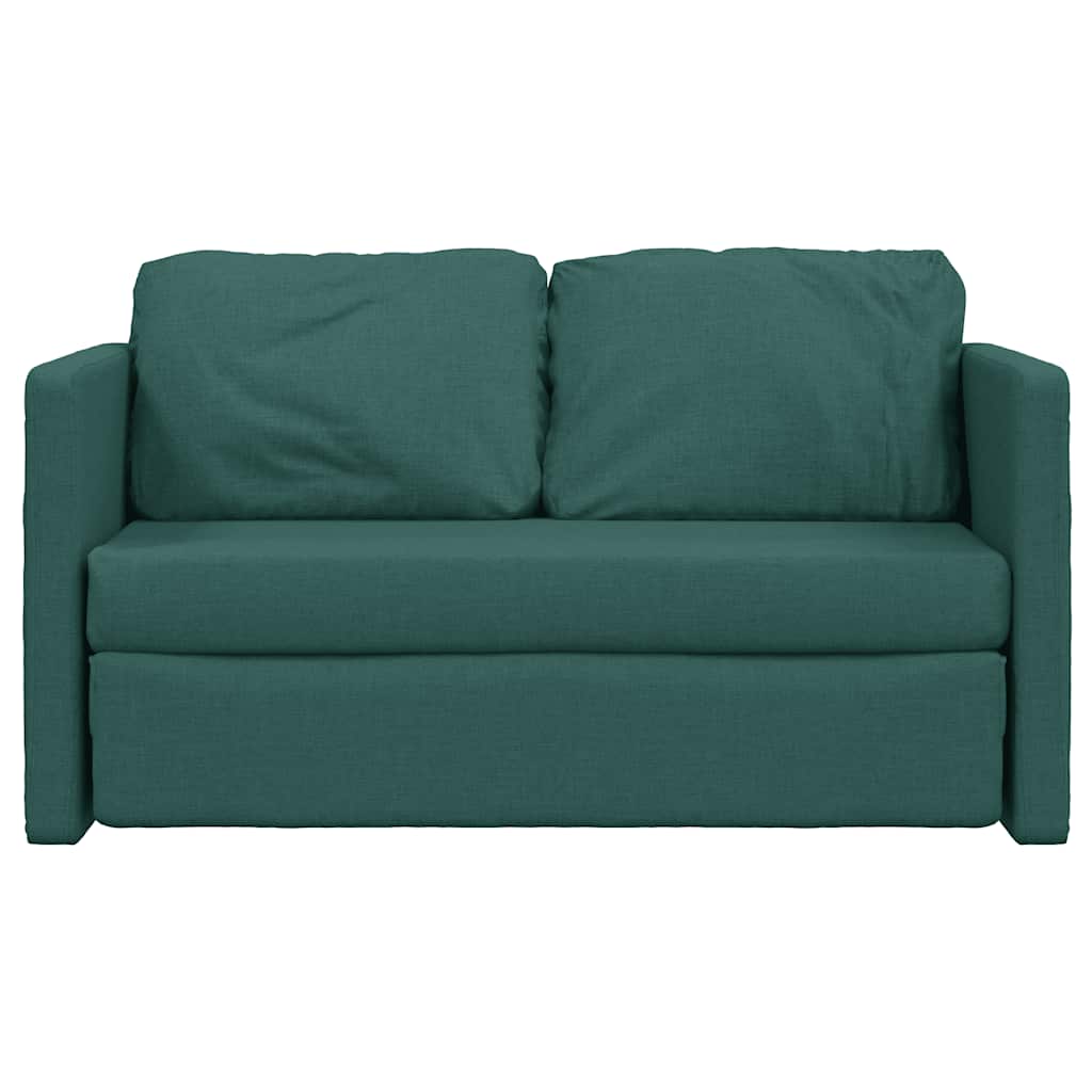 vidaXL Bodensofa mit Schlaffunktion Dunkelgrün 112x174x55 cm Stoff