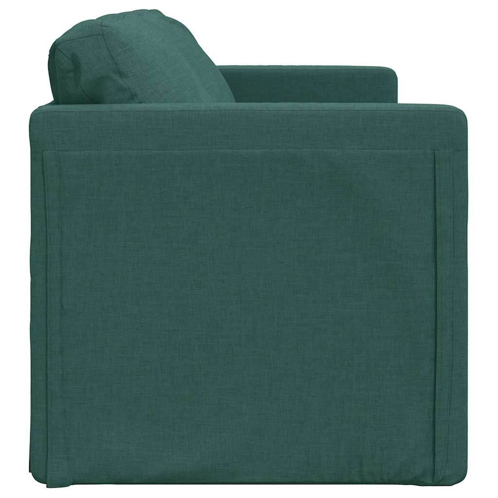 vidaXL Bodensofa mit Schlaffunktion Dunkelgrün 112x174x55 cm Stoff