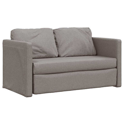 vidaXL Bodensofa mit Schlaffunktion Taupe 112x174x55 cm Stoff