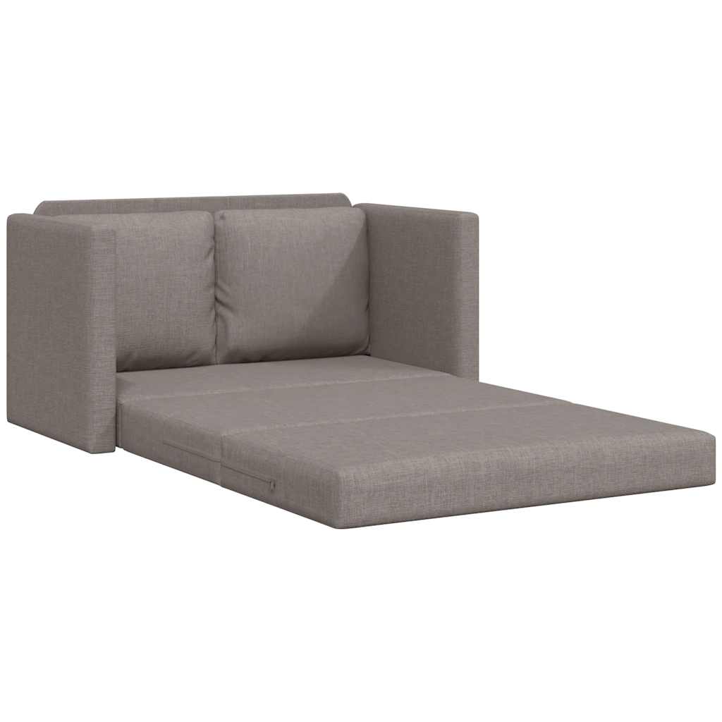 vidaXL Bodensofa mit Schlaffunktion Taupe 112x174x55 cm Stoff