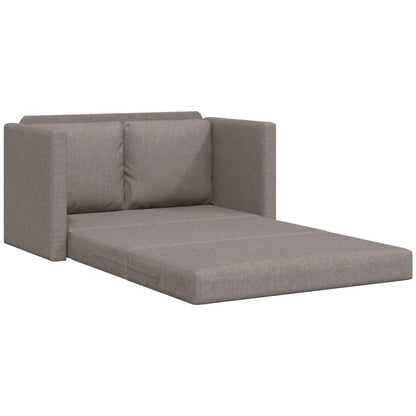 vidaXL Bodensofa mit Schlaffunktion Taupe 112x174x55 cm Stoff