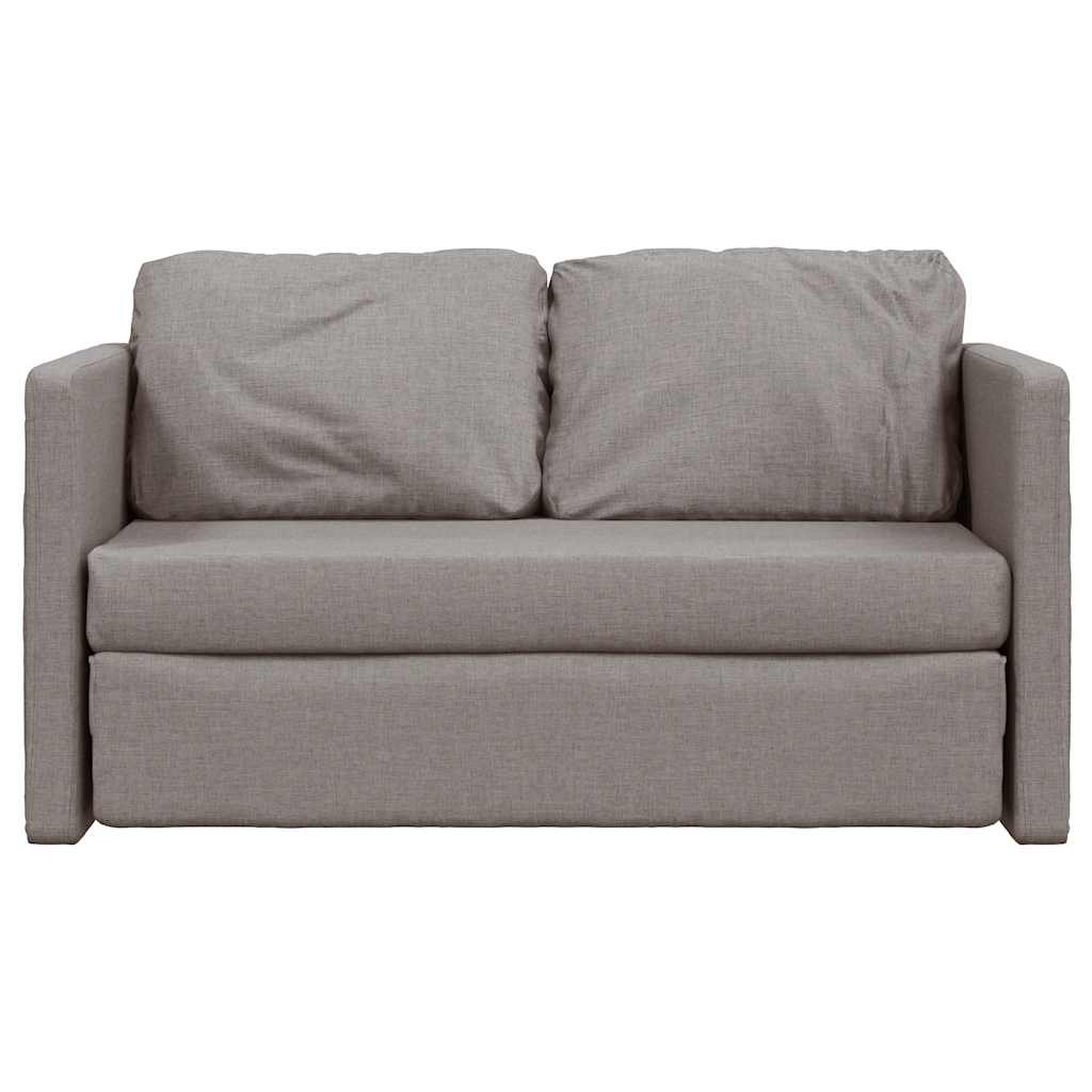 vidaXL Bodensofa mit Schlaffunktion Taupe 112x174x55 cm Stoff