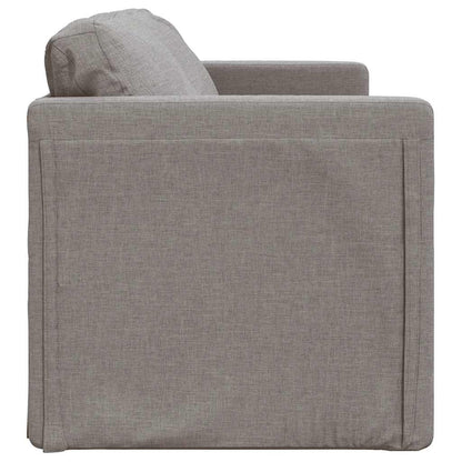 vidaXL Bodensofa mit Schlaffunktion Taupe 112x174x55 cm Stoff