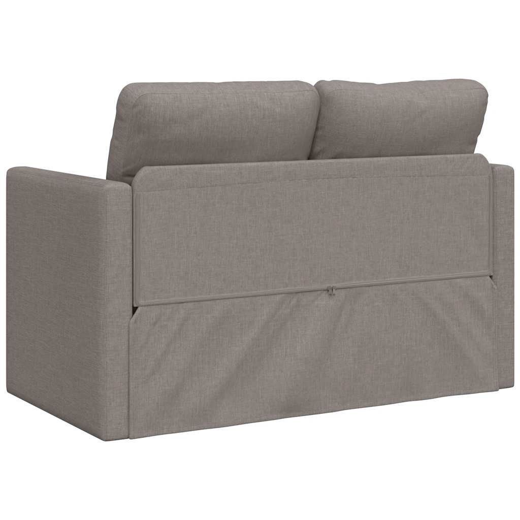 vidaXL Bodensofa mit Schlaffunktion Taupe 112x174x55 cm Stoff