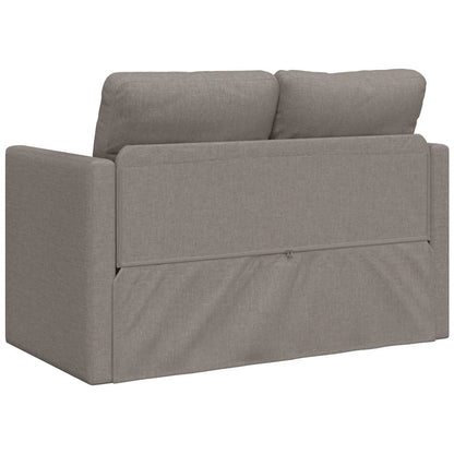 vidaXL Bodensofa mit Schlaffunktion Taupe 112x174x55 cm Stoff