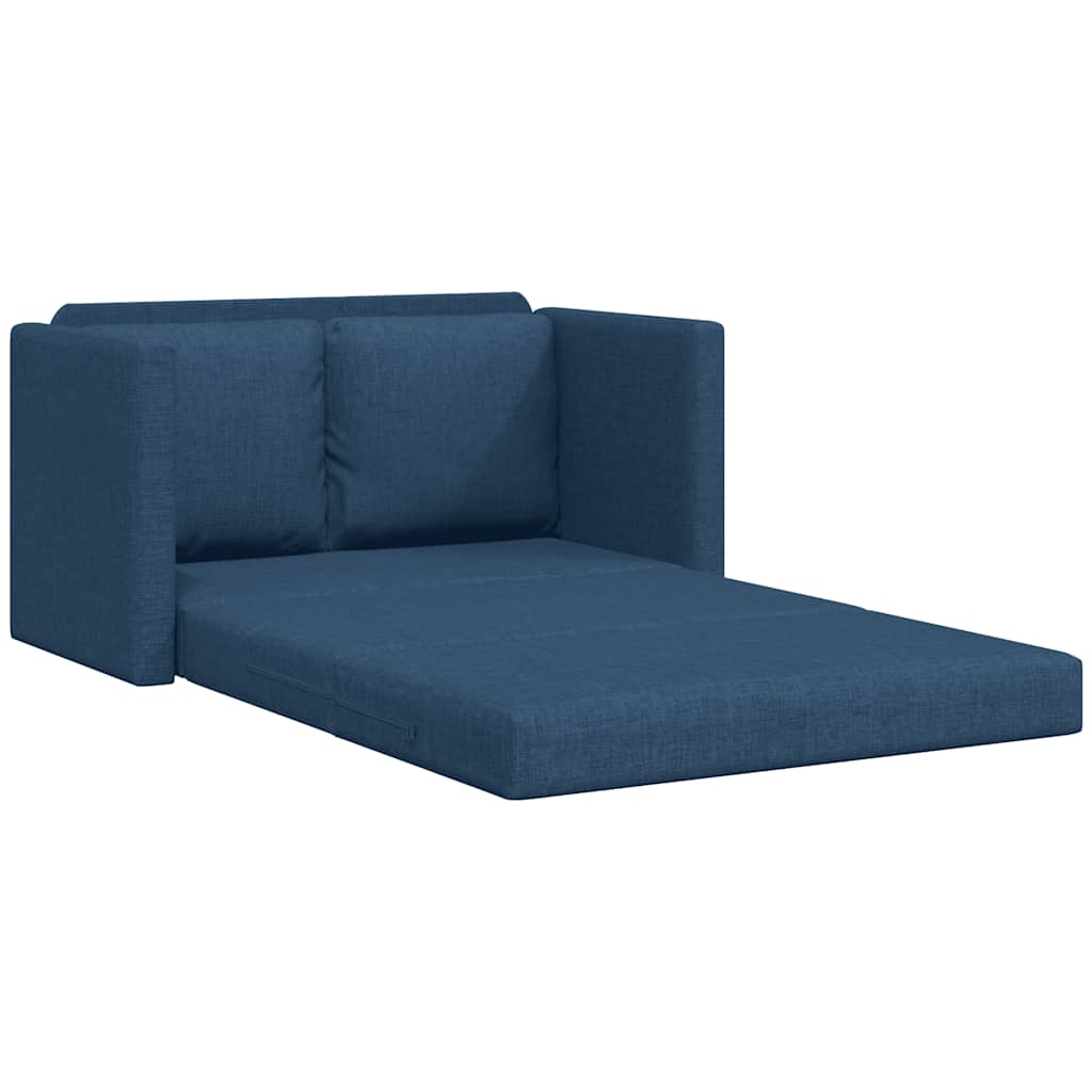 vidaXL Bodensofa mit Schlaffunktion Blau 112x174x55 cm Stoff