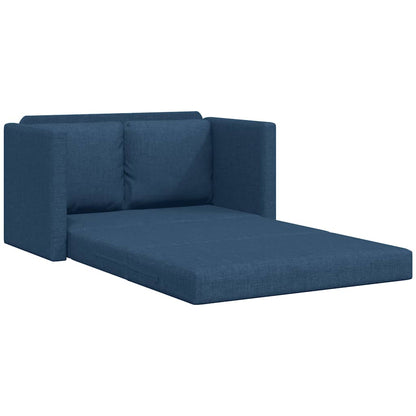 vidaXL Bodensofa mit Schlaffunktion Blau 112x174x55 cm Stoff