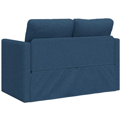 vidaXL Bodensofa mit Schlaffunktion Blau 112x174x55 cm Stoff