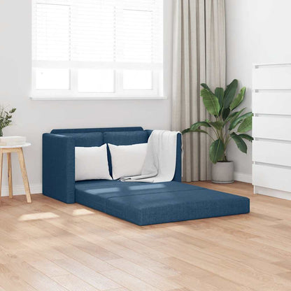 vidaXL Bodensofa mit Schlaffunktion Blau 112x174x55 cm Stoff