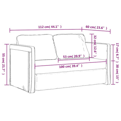 vidaXL Bodensofa mit Schlaffunktion Schwarz 112x174x55 cm Kunstleder