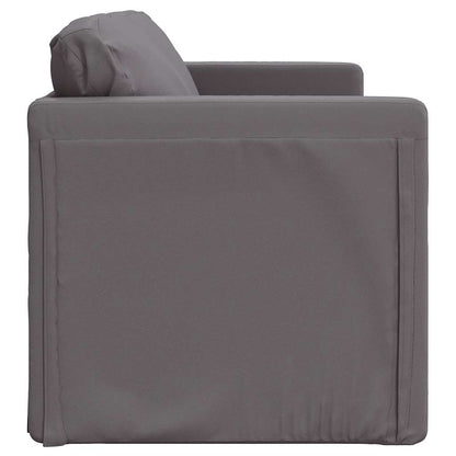 vidaXL Bodensofa mit Schlaffunktion Grau 112x174x55 cm Kunstleder