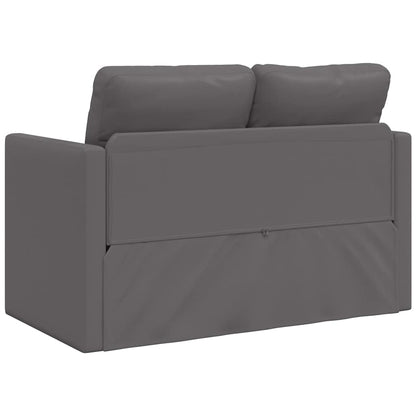 vidaXL Bodensofa mit Schlaffunktion Grau 112x174x55 cm Kunstleder